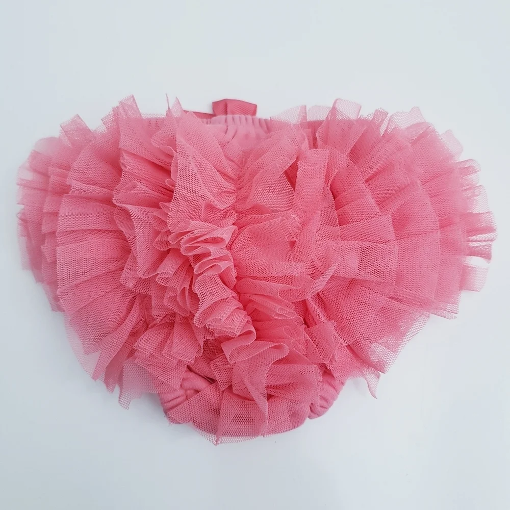 Mud Pie Coral Pink Chiffon Diaper Cover